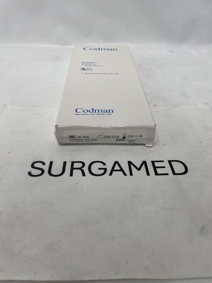 82-1676 - CODMAN - Holter Distal Atrial Catheter, Barium, Type "E", (BX/1)