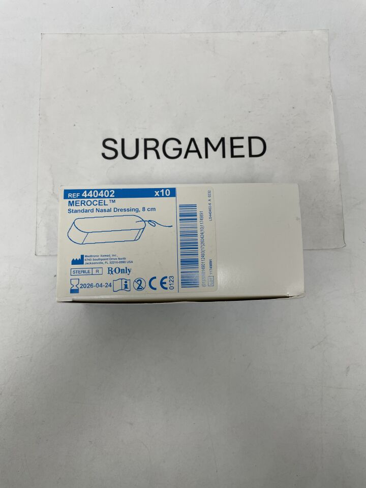 440402 - MEDTRONIC - Merocel Standard Nasal Packing with String, 8 L x 1.5 W x 2 cm H, (BX/10)
