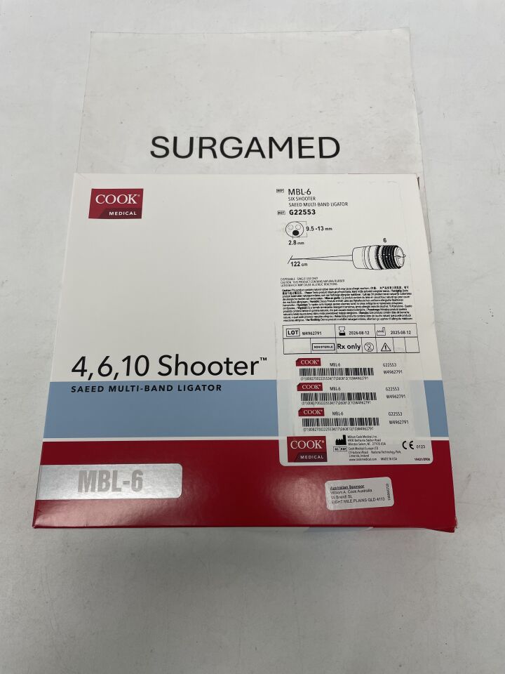 G22553 - COOK - Six Shooter Saeed Multi-Band Ligator: 9.5-13.0mm (4,6,10 Shooter), (EA)