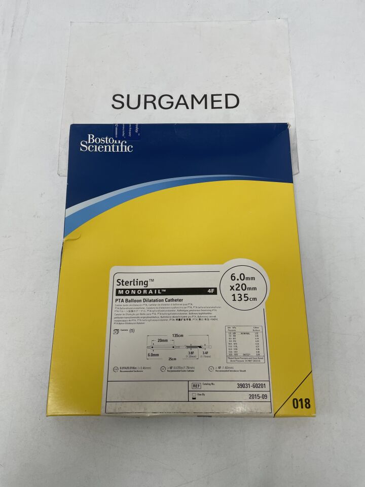 3903160201 - BOSTON SCIENTIFIC - Sterling MONORAIL PTA Balloon Dilatation Catheter - 6.0mm x 20mm x 135cm, (BX/1)