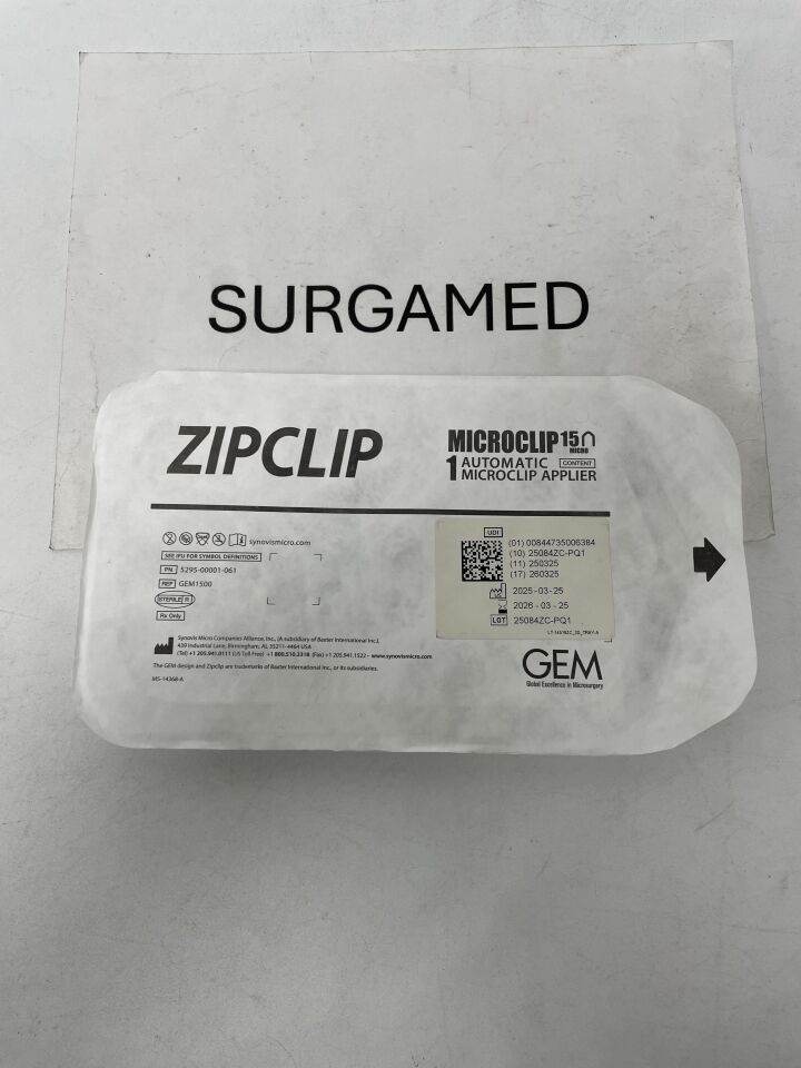 GEM1500 - SYNOVIS - ZIPCLIP Automatic Microclip Applier, (EA)