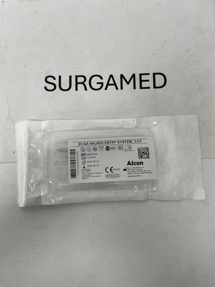 8065751657 - ALCON - 23 Ga Valved Trocar Cannula Entry System, 3 ct, (EA)