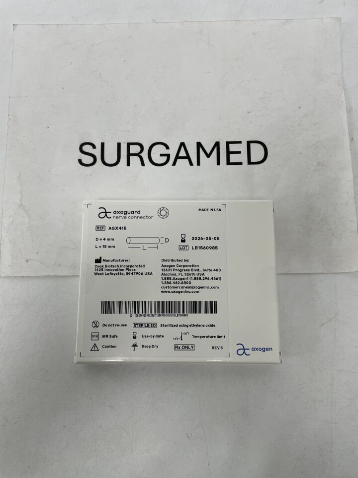 AGX415 - AXOGEN - AxoGuard Nerve Connector 4mm x 15mm, (BX/1)