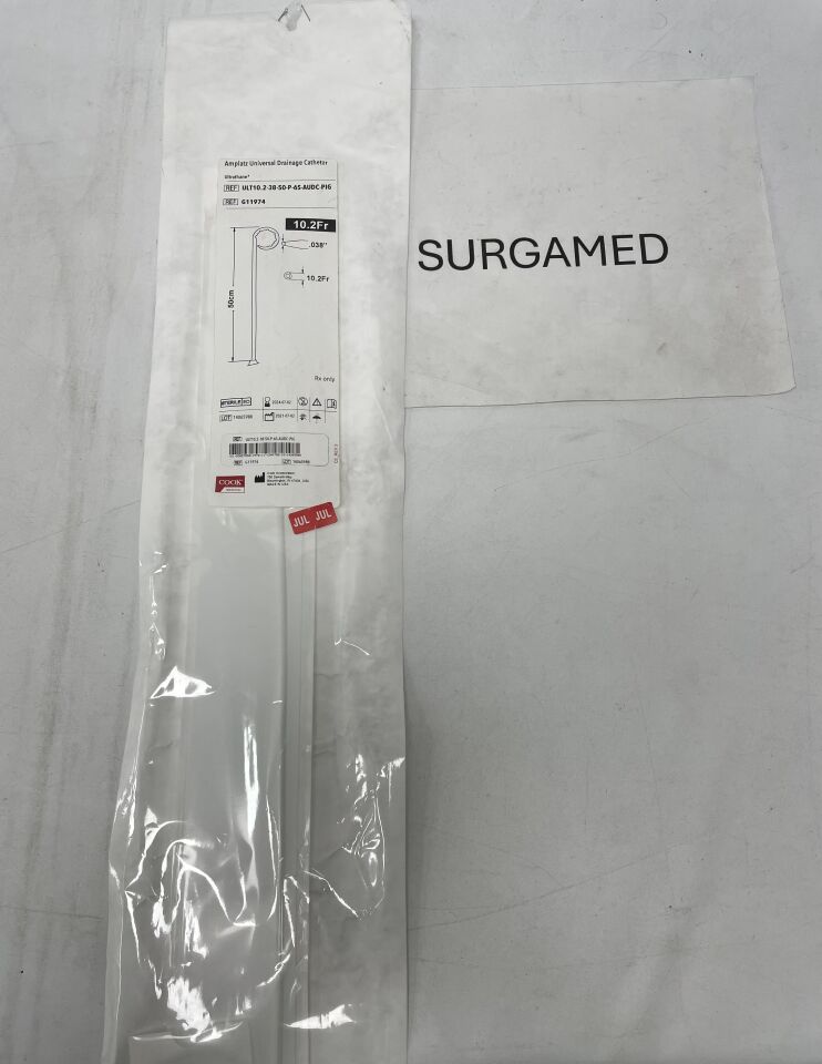 G11974 - COOK - Amplatz Universal Pigtail Drainage Catheter, Ultrathane 10.2F x 50cm, (EA)