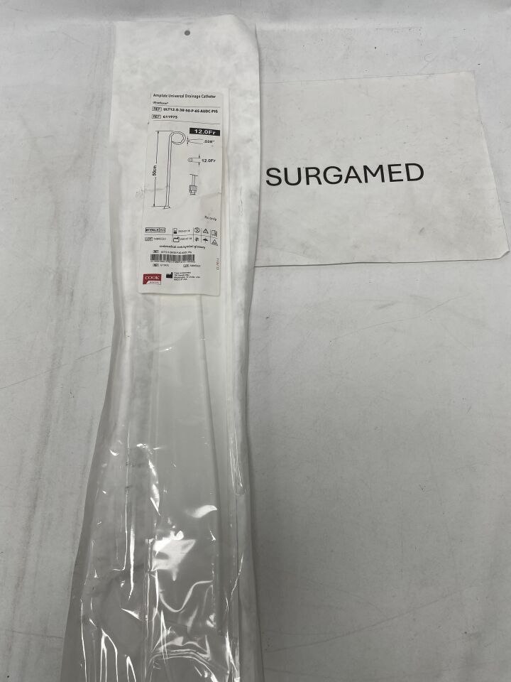 G11975 - COOK - Amplatz Universal Pigtail Drainage Catheter, Ultrathane 12F x 50cm, (EA)