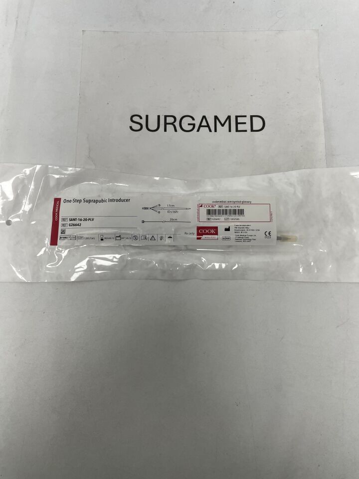 G26642 - COOK - One-Step Suprapubic Introducer Set, 12 cm Accepts Catheter, (EA)