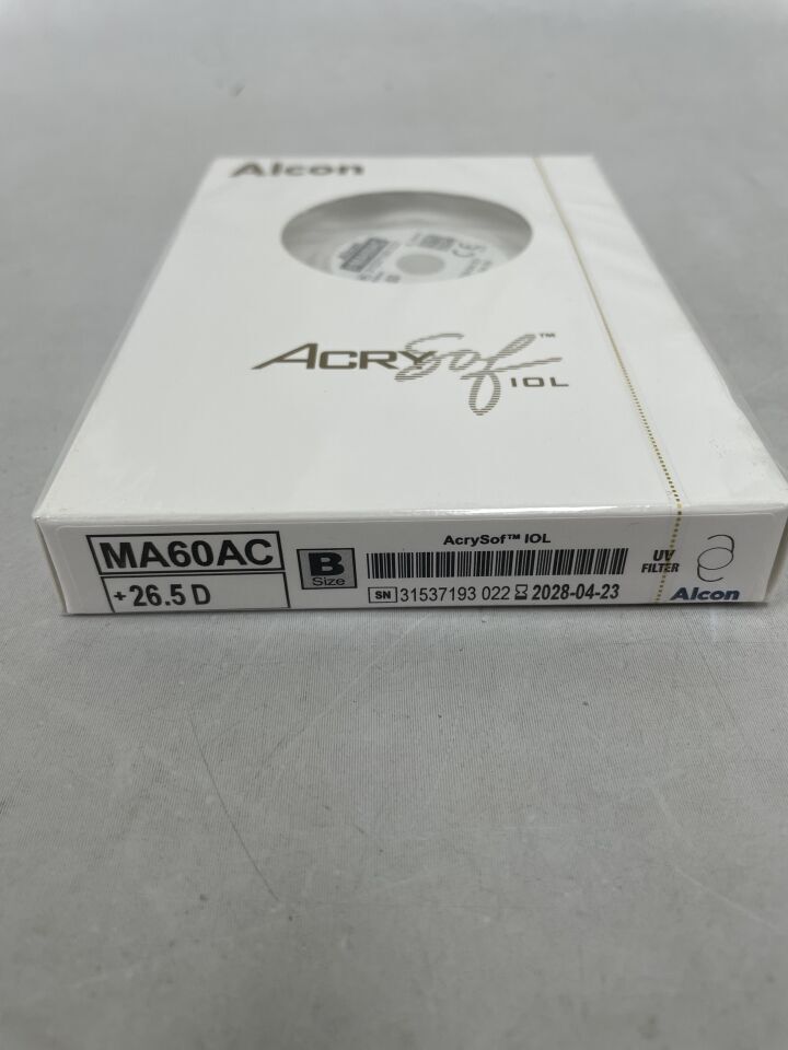 MA60AC.265 - ALCON - AcrySof Soft Acrylic Multipiece Intraocular Lens, 26.5D, (BX/1)