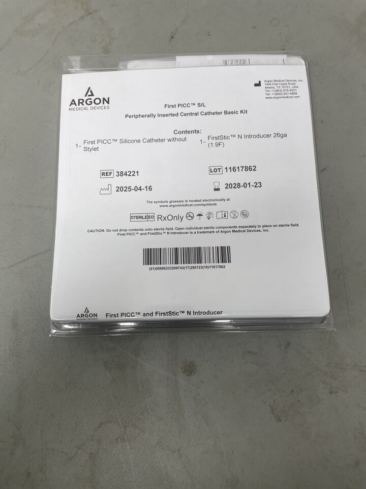 384221 - ARGON - Basic Kit W/BD Introsyte-N Introducer - Neonatal PICC Line Insertion Tray, (EA)