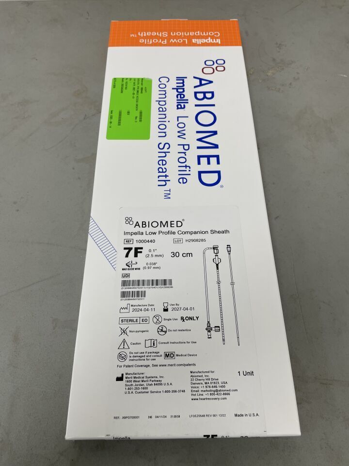 1000440 - ABIOMED - Impella Low Profile Companion Sheath - 7Fr x 30cm, (BX/1)