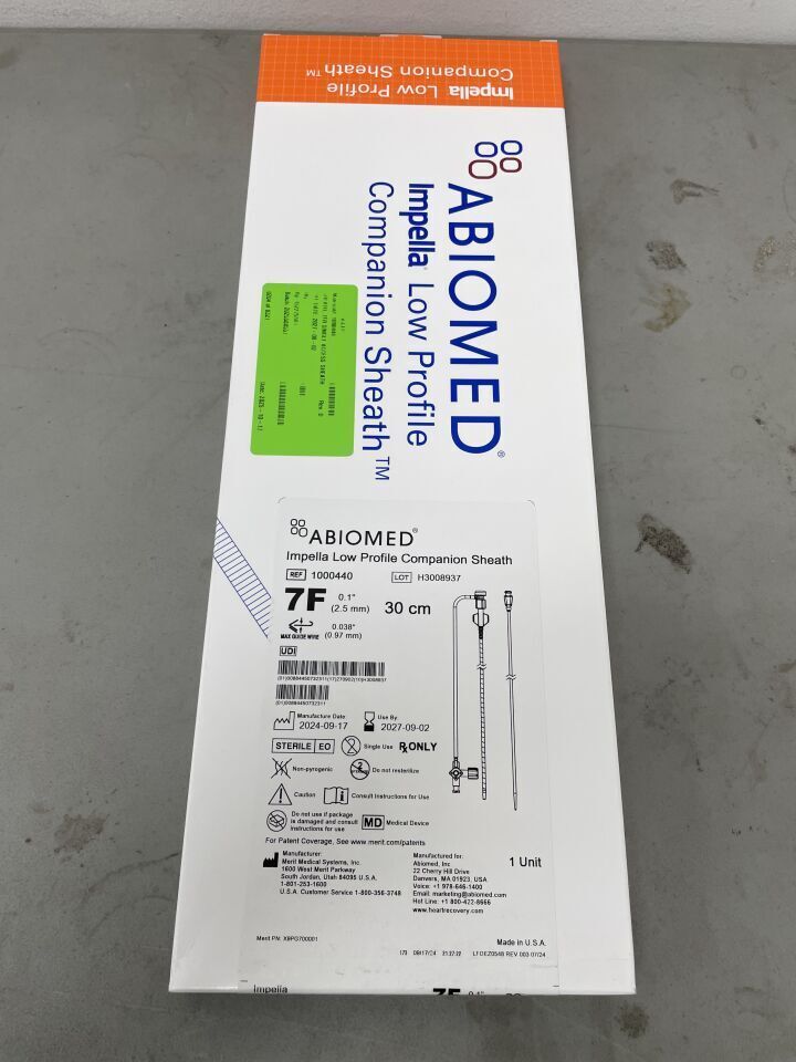 1000440 - ABIOMED - Impella Low Profile Companion Sheath - 7Fr x 30cm, (BX/1)