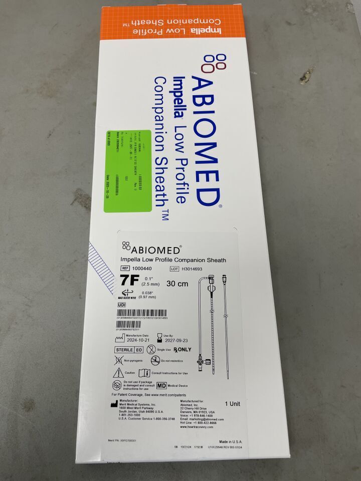 1000440 - ABIOMED - Impella Low Profile Companion Sheath - 7Fr x 30cm, (BX/1)