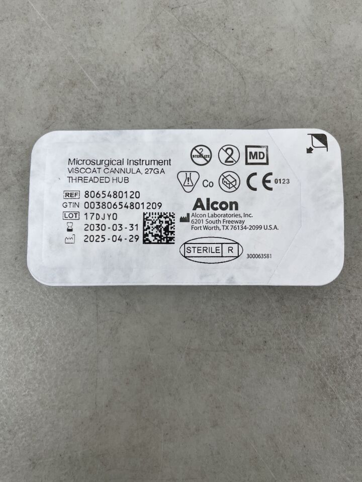 8065480120 - ALCON - 27G Viscoat Cannula, Threaded Hub, (EA)