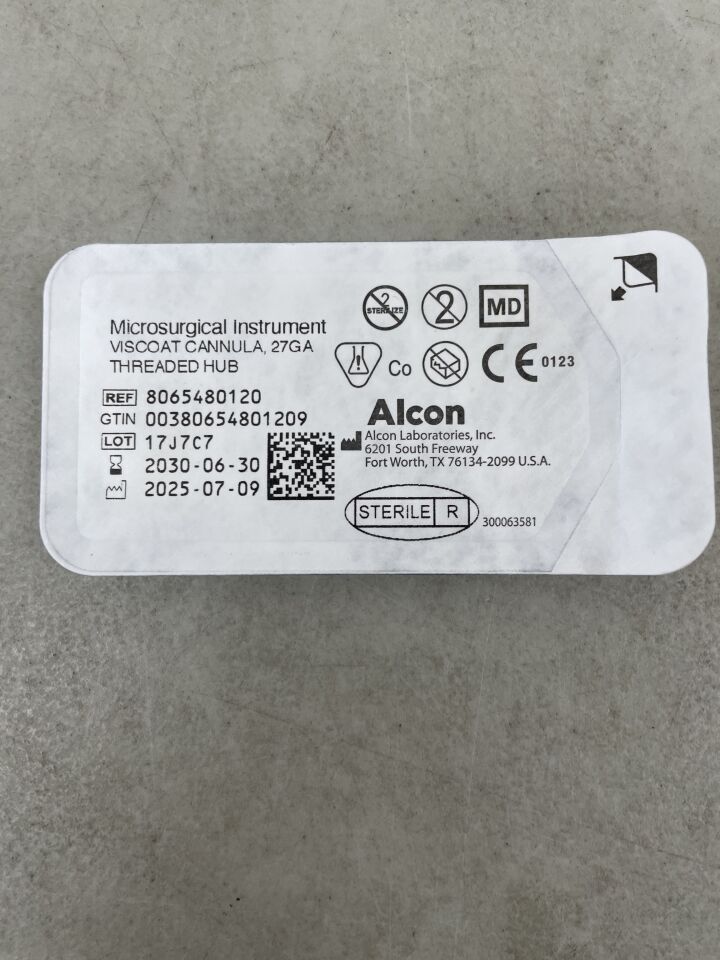 8065480120 - ALCON - 27G Viscoat Cannula, Threaded Hub, (EA)