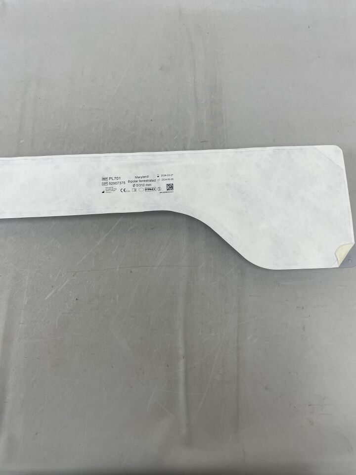 PL701 - AESCULAP - maryland adtec single use grasping forceps, complete instrument, (310 mm), diam. 5 mm, fenestrated, double action, (EA)