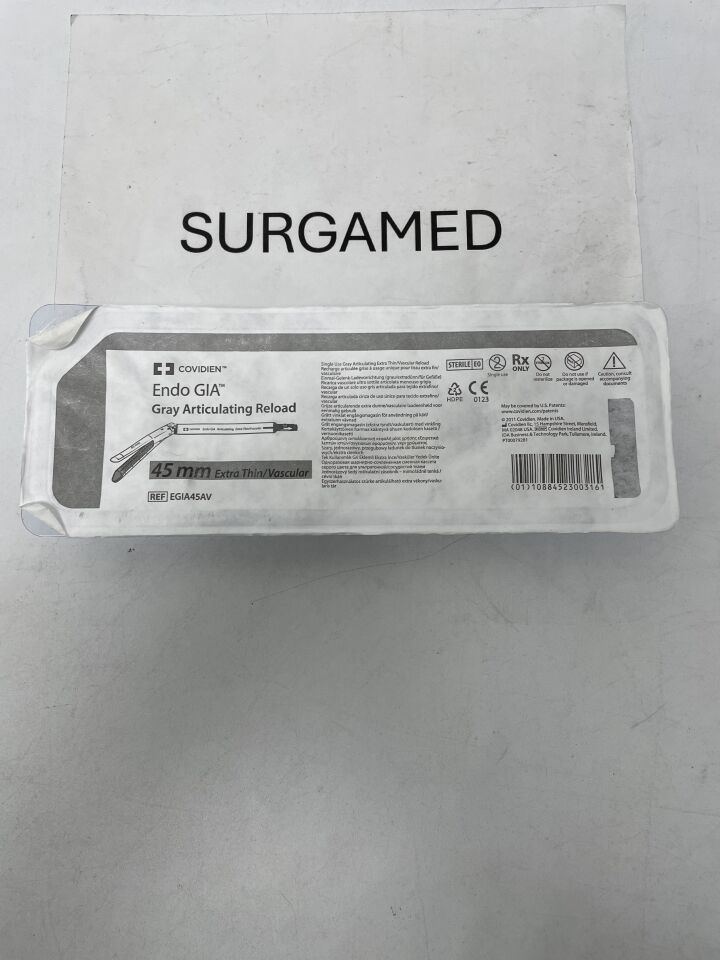 EGIA45AV - COVIDIEN - Endo GIA Gray Articulating, 45mm Extra Thin/Vascular Reload, (EA)