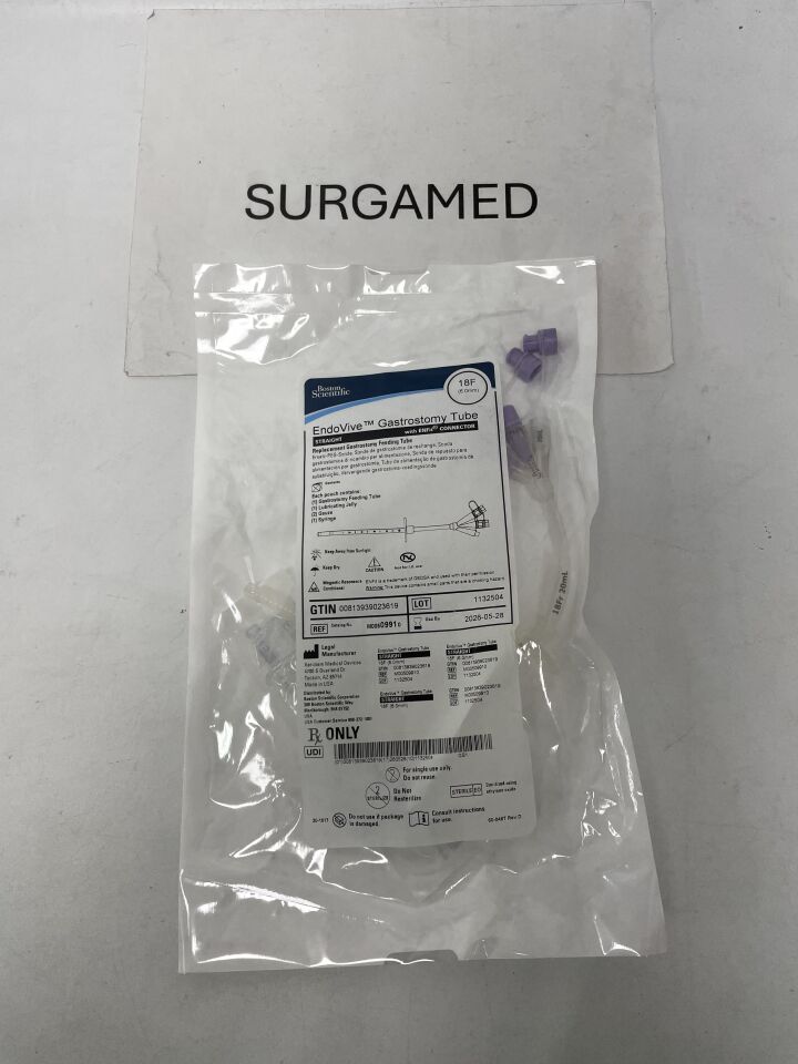 0991 - BOSTON SCIENTIFIC - EndoVive Gastrostomy Tube, Straight, with ENFit ConnectorEndoVive Gastrostomy Tube, Straight, with ENFit Connector, 18FR, (EA)