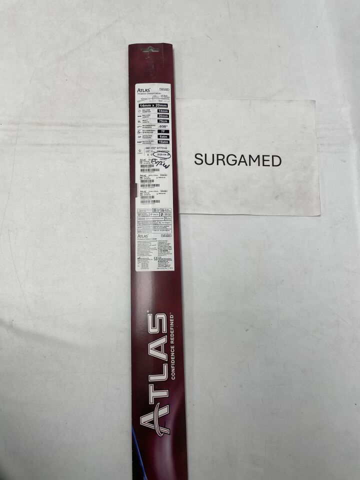 AT75142 - BARD - Atlas PTA Balloon Dilatation Catheter - 14mm x 20mm x 75cm, (BX/1)