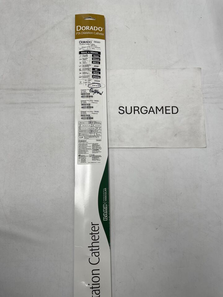 DR8066 - BARD - Dorado PTA Balloon Dilatation Catheter - 6mm x 60mm x 80cm, (BX/1)