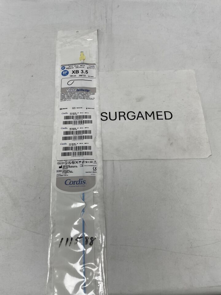 588-882 - CORDIS - Vista BriteTip 8F Guiding Catheter 100cm, XB3.5 (L), (EA)