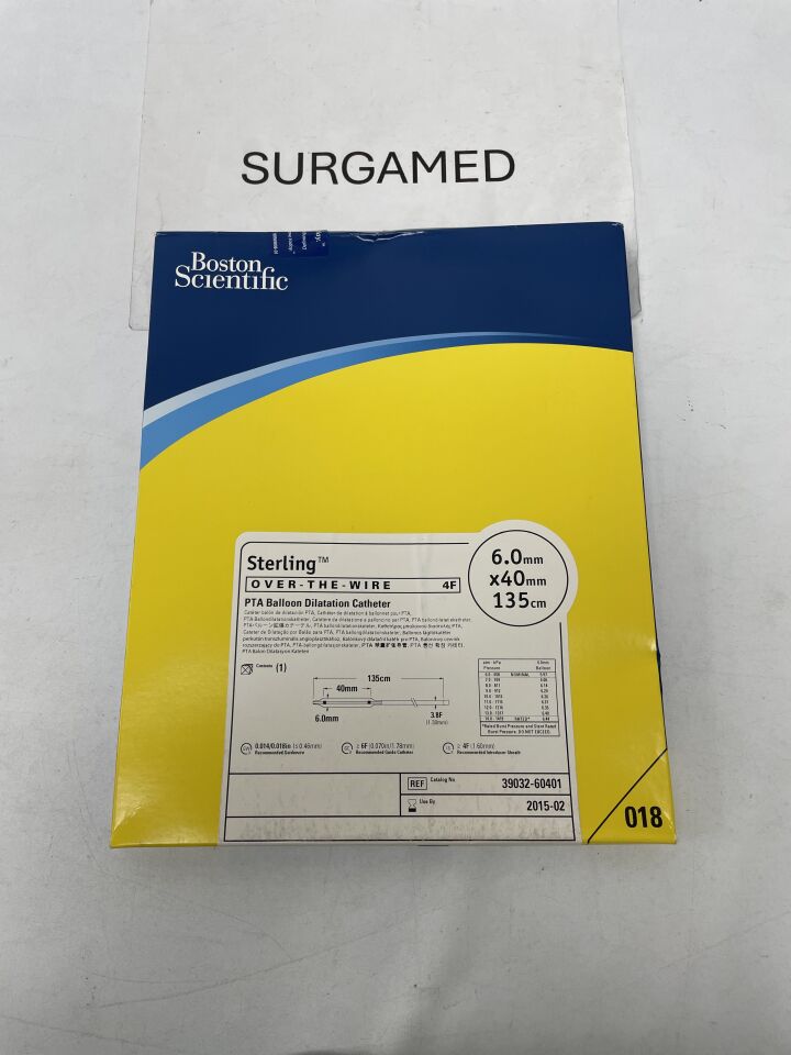 3903260401 - BOSTON SCIENTIFIC - Sterling Over-The-Wire PTA Balloon Dilatation Catheter 4F x 6.0mm x 40mm x 135cm, (BX/1)