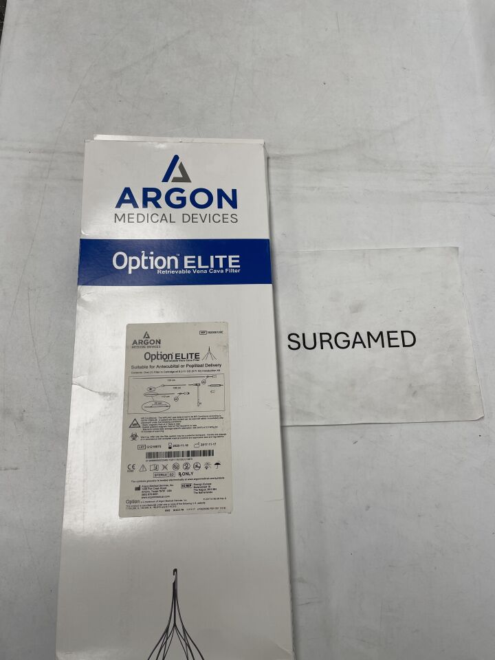 352506100E - ARGON - OPTION ELITE VENA CAVA FILTER, ANTECUBITAL OR POPLITEAL Delivery, 6.5F outer diameter introduction kit (L), (BX/1)