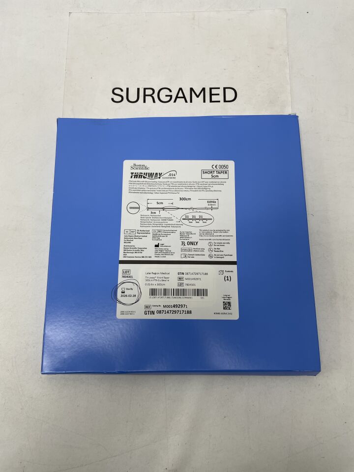 49297 - BOSTON SCIENTIFIC - Thruway PTA Guidewire - Short Taper - .014" X 300CM, (BX/1)