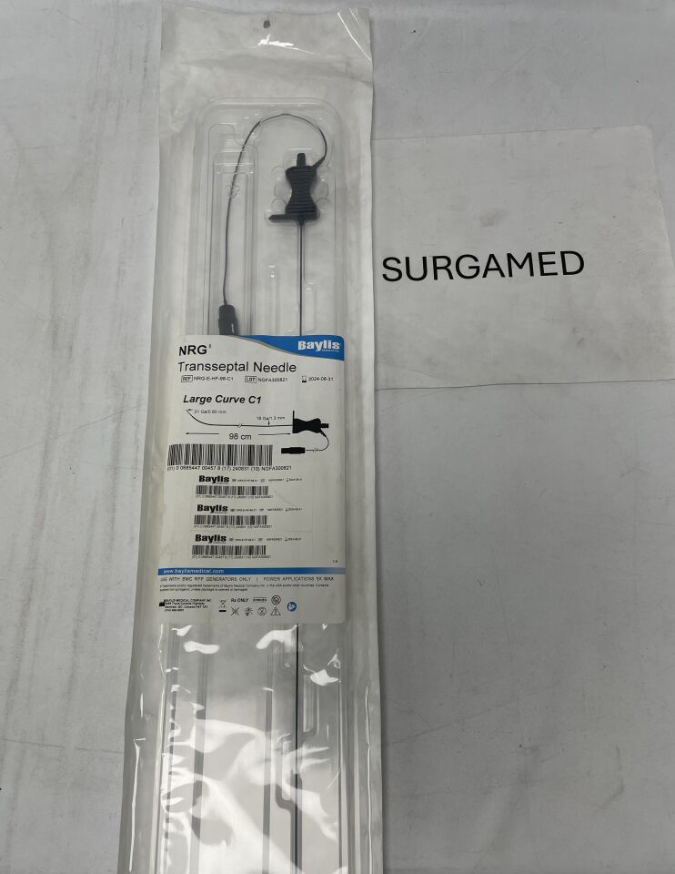 NRG-E-HF-98-C1 - BAYLIS MEDICAL - NRG Transseptal Needle - Large Curve C1 - 18Ga x 21Ga x 98cm (L), (EA)