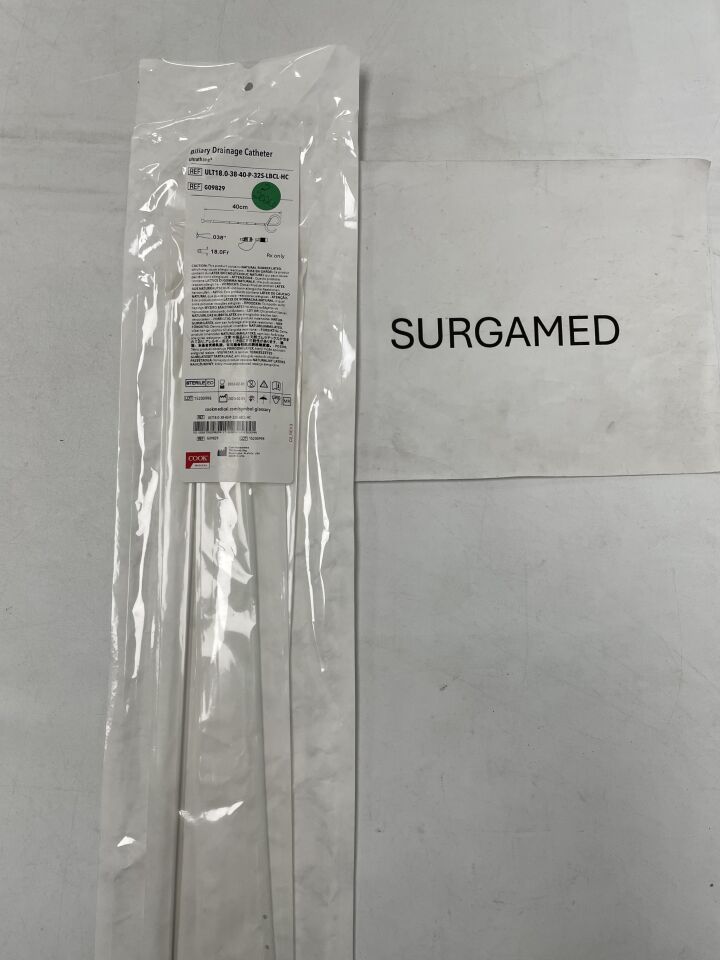 G09829 - COOK - Biliary Drainage Catheter - Ultrathane -18Fr x .038" x 40cm, (EA)
