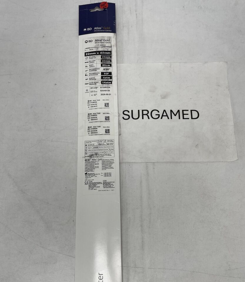 ATG80224 - BARD - Atlas Gold PTA Dilatation Catheter - 22mm x 40mm x 80cm (L), (BX/1)
