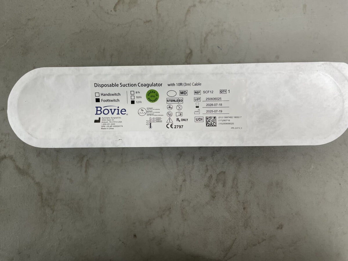 SCF12 - BOVIE - Disposable Suction Coagulator w/ 10ft Cable 12Fr, (EA)