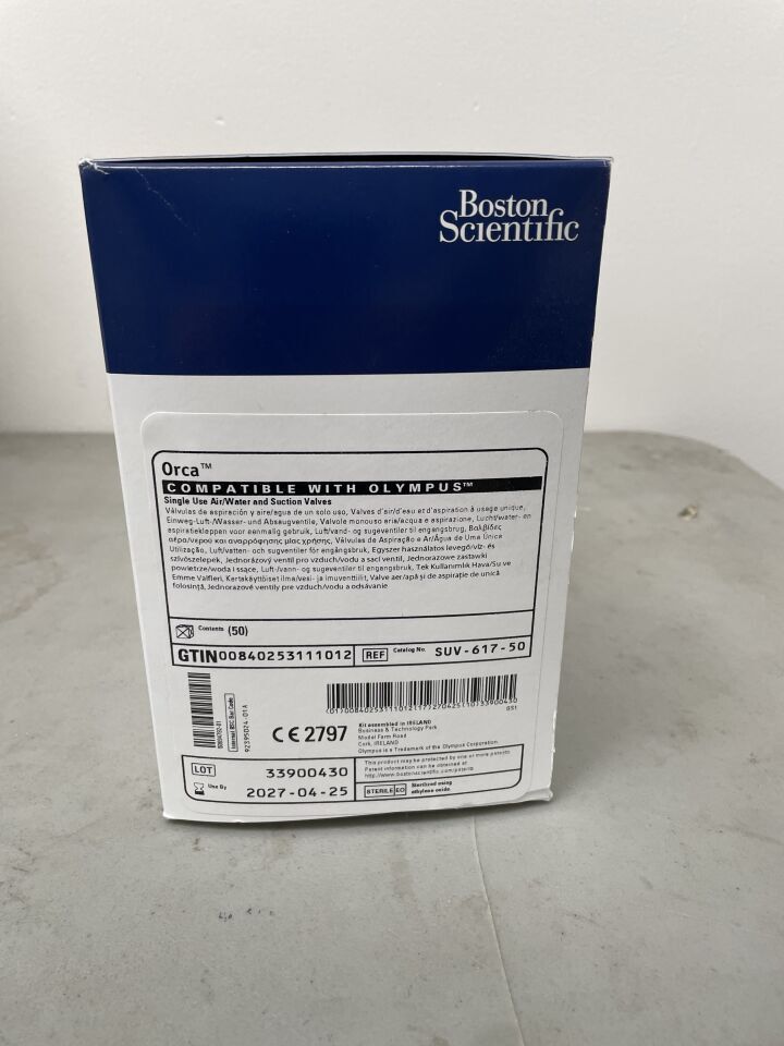 SUV-617 - BOSTON SCIENTIFIC - Orca Single Use Air/Water and Suction Valves Compatible with Olympus, (BX/50)