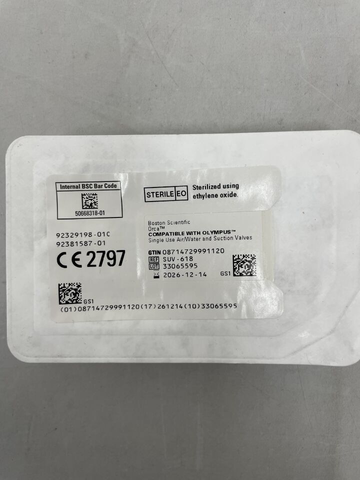 SUV-618 - BOSTON SCIENTIFIC - Orca Sterile, Single Use Air/Water and Suction Valves, (EA)
