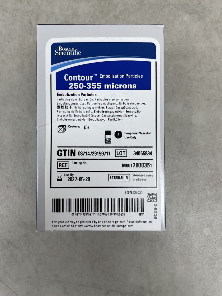 760035 - BOSTON SCIENTIFIC - Contour Embolization Particles 250-355micron | Full catalog ref: M0017600350 | Short ref: 760035, (BX/5)