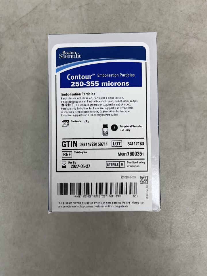 760035 - BOSTON SCIENTIFIC - Contour Embolization Particles 250-355micron | Full catalog ref: M0017600350 | Short ref: 760035, ()