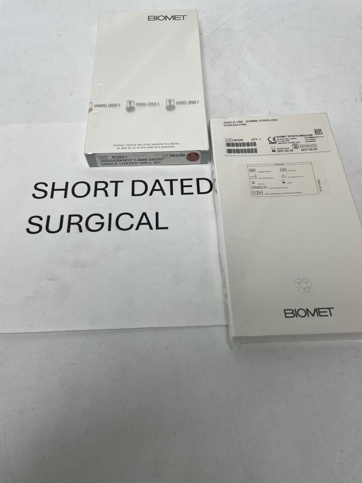 912071 - BIOMET - Juggerknot 1.4mm Short Single Drill Bit, (BX/1)