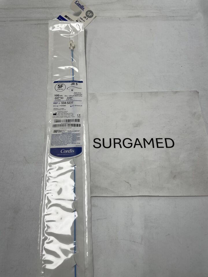 534-523T - CORDIS - Infiniti Diagnostic Catheter - JR 5 - 5Fr x .038" x 100cm (L), (EA)