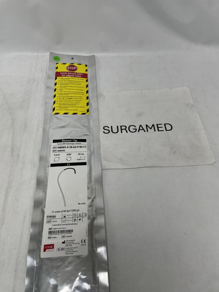G08446 - COOK - Beacon Tip Torcon NB Advantage Catheter - C1 - 5Fr x .038" x 65cm (L), (EA)
