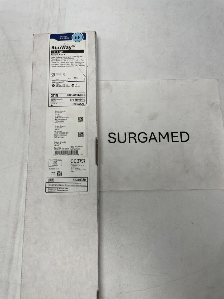 3896948 - BOSTON SCIENTIFIC - RunWay Guide Catheter - FR4 SH - 6Fr x .070" x 100cm (L), (BX/1)