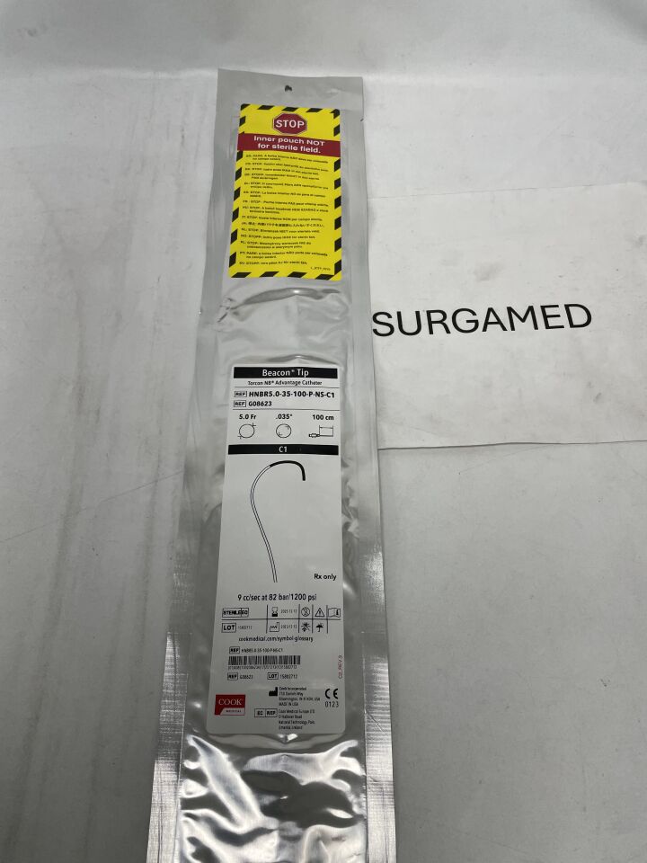 G08623 - COOK - Beacon Tip Torcon NB Advantage Catheter - C1 - 5Fr x .035" x 100cm (L), (EA)