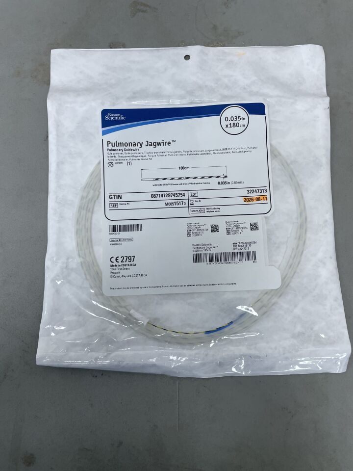 1517 - BOSTON SCIENTIFIC - Pulmonary Jagwire Guidewire - .035" x 180cm, (EA)