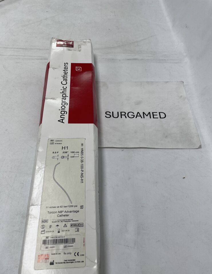G06005 - COOK - Torcon NB Advantage Catheter - H1- 5Fr x .038" x 100cm (L), (BX/5)