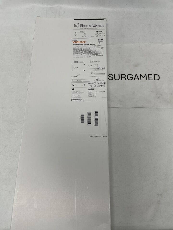 D138501 - BIOSENSE WEBSTER - CARTO VIZIGO Bi-Directional Guiding Sheath - Small - 8.5Fr x 71cm x 1.7cm (L), (BX/1)