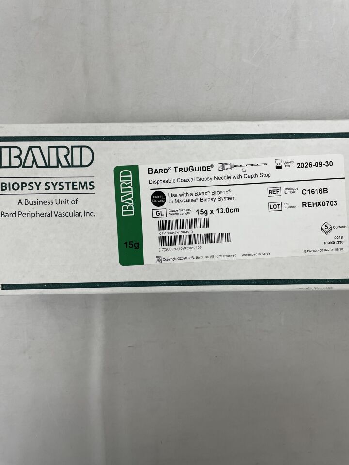 C1616B - BARD - TruGuide Disposable Coaxial Biopsy Needle, 15G x 13 cm, (BX/5)