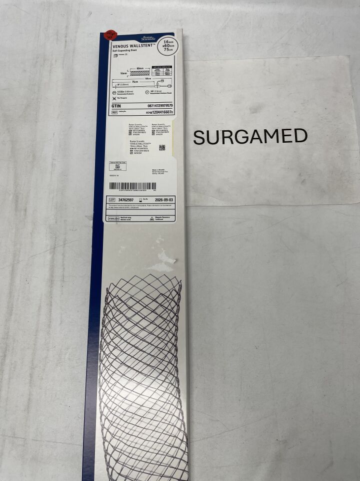 1204416607 - BOSTON SCIENTIFIC - VENOUS WALLSTENT Self-Expanding Stent - 16mm x 60mm x 75cm (L), (BX/1)