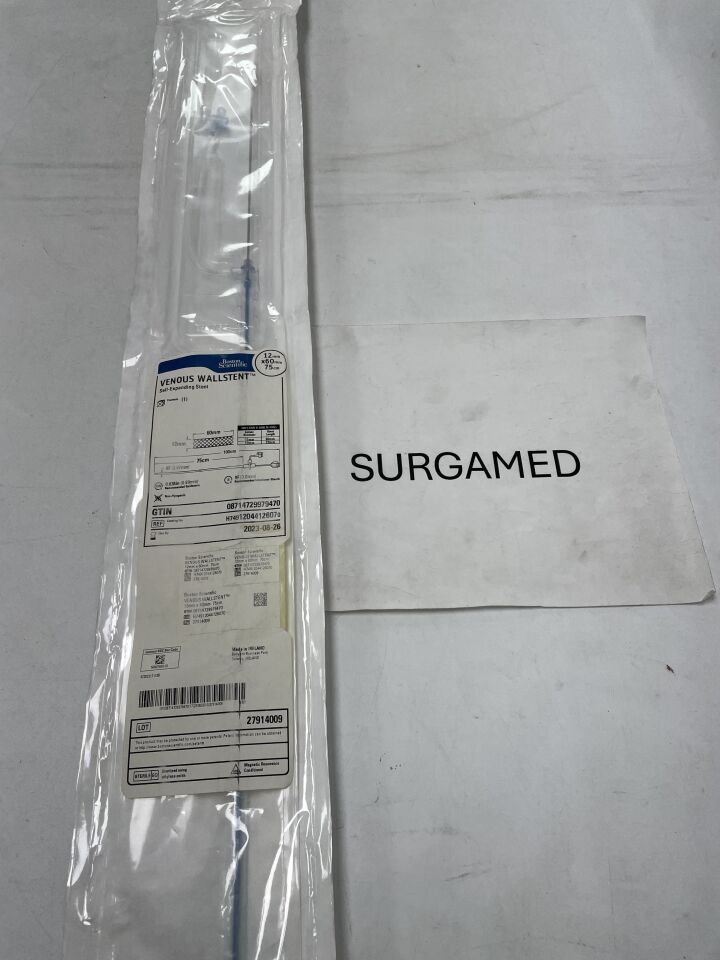 1204412607 - BOSTON SCIENTIFIC - VENOUS WALLSTENT Self-Expanding Stent - 12mm x 60mm x 75cm (L), (EA)