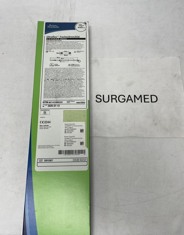 7654 - BOSTON SCIENTIFIC - Ultraflex Tracheobronchial Covered Distal Release Stent System - 10mm x 40mm (L), (BX/1)