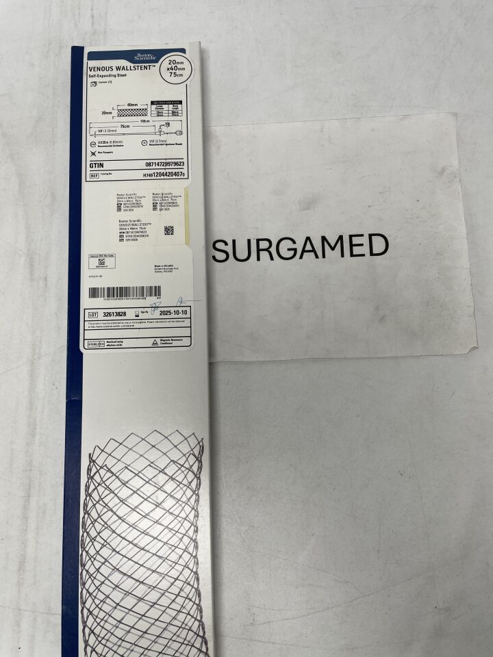 1204420407 - BOSTON SCIENTIFIC - VENOUS WALLSTENT Self-Expanding Stent - 20mm x 40mm x 75cm (L), (BX/1)
