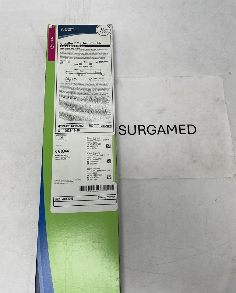 7659 - BOSTON SCIENTIFIC - Ultraflex Tracheobronchial Covered Distal Release Stent System - 14mm x 60mm (L), (BX/1)