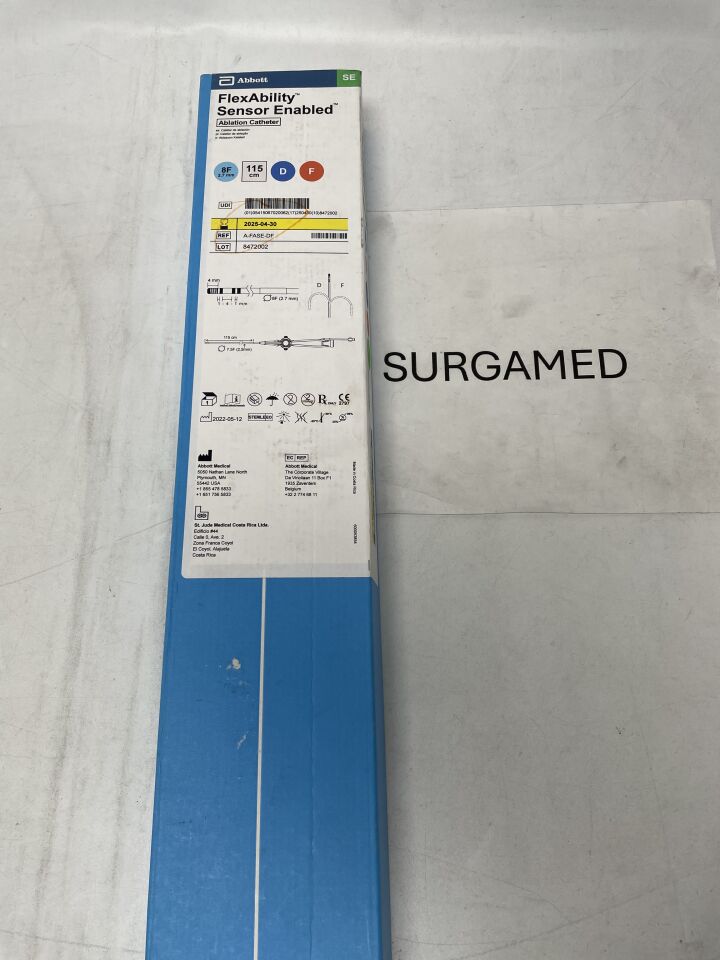 A-FASE-DF - ABBOTT - FlexAbility Sensor Enabled Ablation Catheter - 1-4-1mm - D-F Curve - 8Fr x 115cm (L), (BX/1)