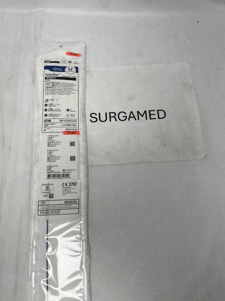 16391180 - BOSTON SCIENTIFIC - Impulse Flextrusion Shaft Angiographic Catheter - KIMNY - 5Fr x .047" x 110cm (L), (EA)